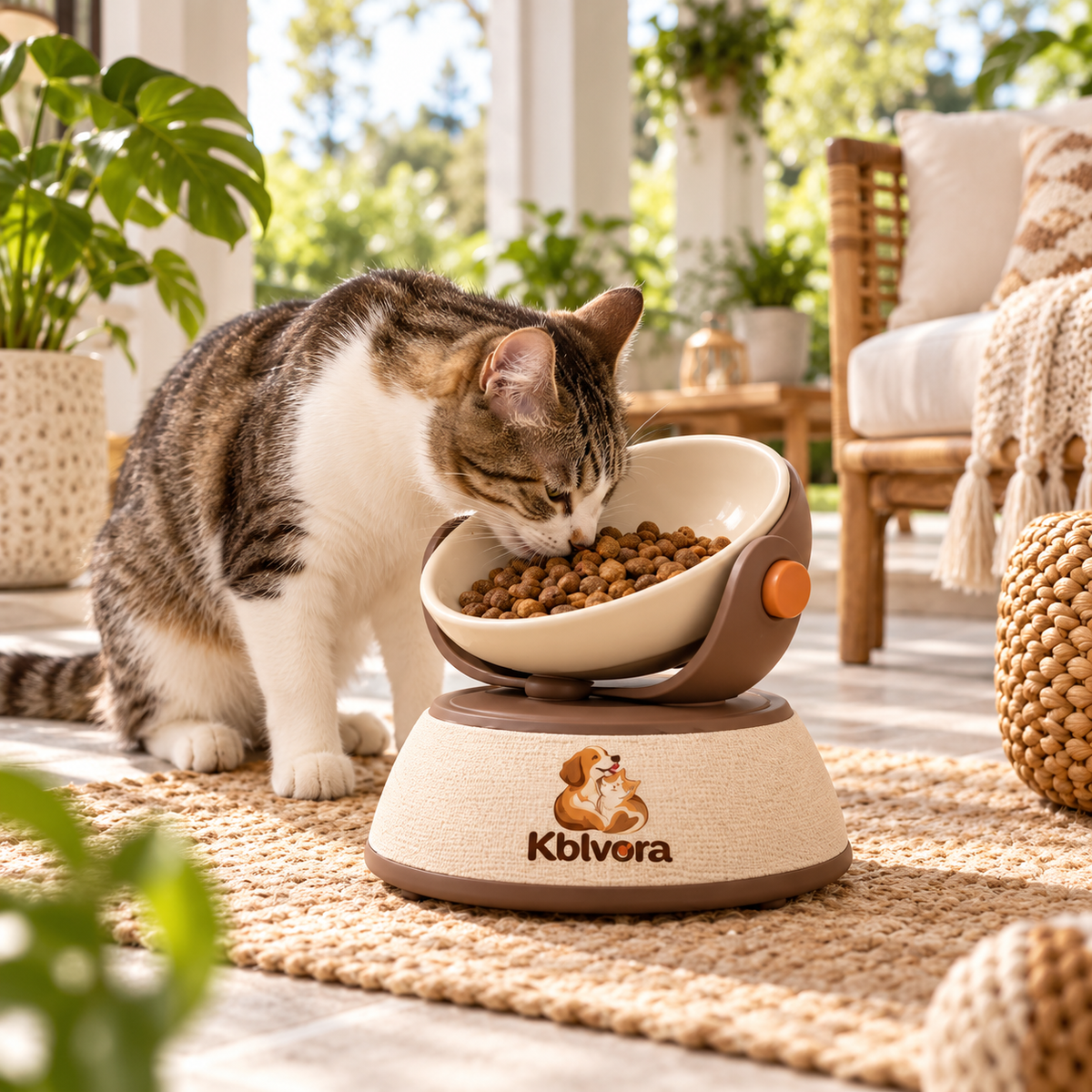 Kblvora™ TiltServe Elevated Feeding Pedestal