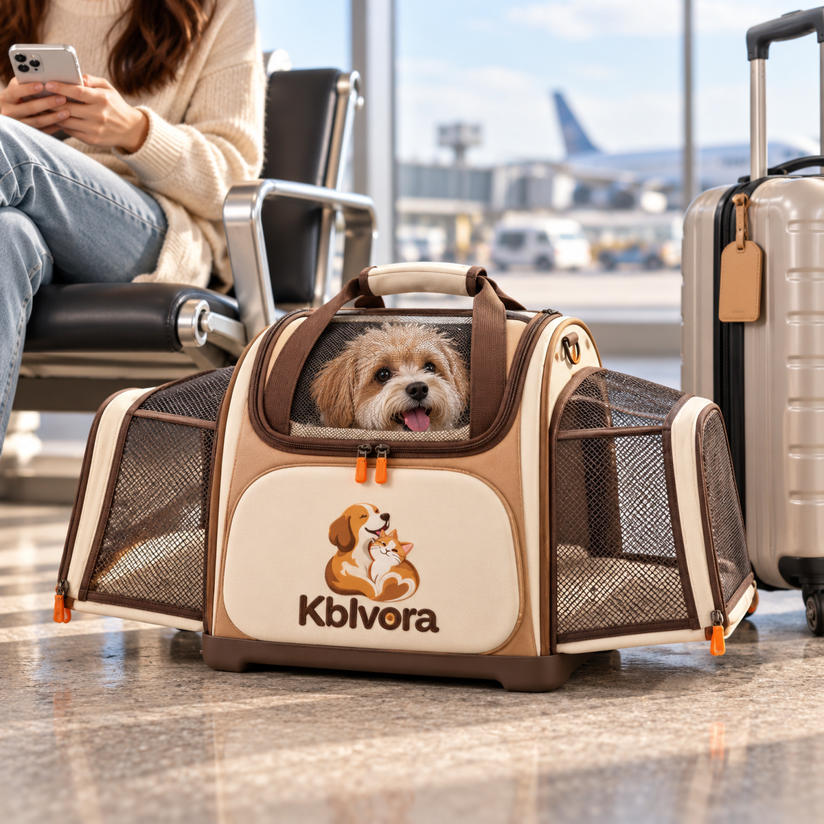 Kblvora™ ExpandAir Ventilated Pet Carrier