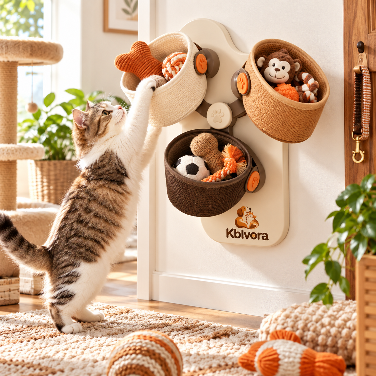 Kblvora™ SpinPocket Rotating Toy Wall Organizer