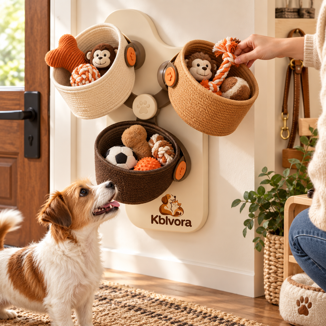 Kblvora™ SpinPocket Rotating Toy Wall Organizer